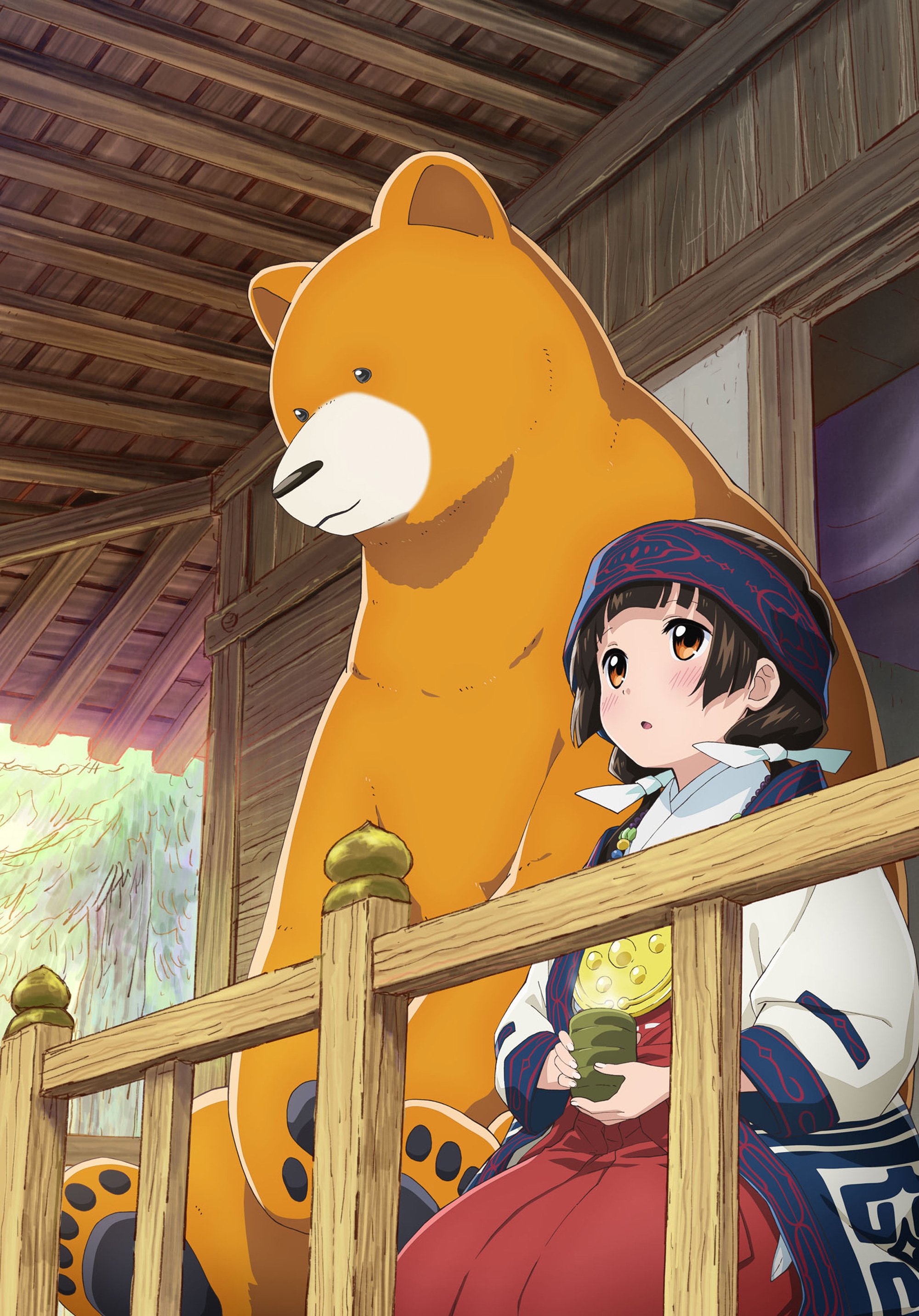 anime style girl with teddy bear Stock Illustration | Adobe Stock