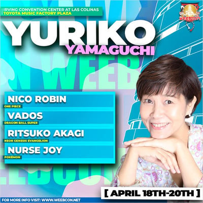 Yuriko Yamaguchi to Attend WeebCon in Irving, Texas