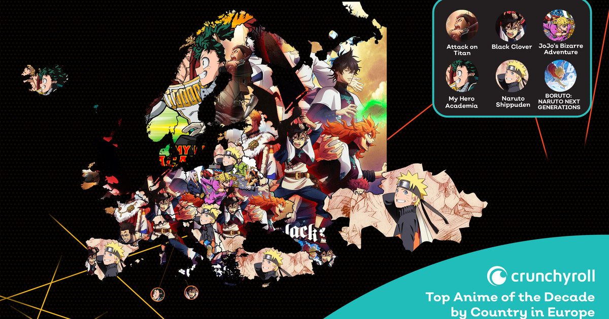 Crunchyrolls Most Watched Anime of 2018 by Country