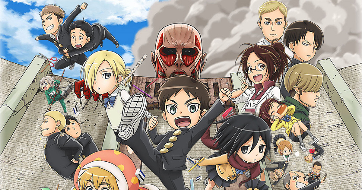 Attack on Titan Wiki - Attack on Titan High School spin-off manga color  page (clean version without text) ───────────────────── ▻ Join our Discord  chat: discord.gg/attackontitan ▻ Follow us on Twitter: twitter.com/aotwiki