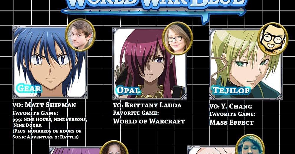 Media Blasters Reveals English Dub Cast For World War Blue Anime News Anime News Network