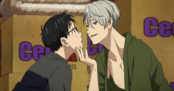 gay anime couple making out gif
