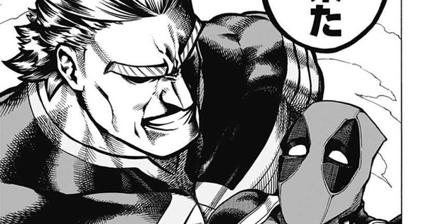 My Hero Academia S All Might Gets Cameo In Deadpool Samurai Manga Interest Anime Marvel