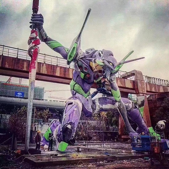 japan evangelion statue