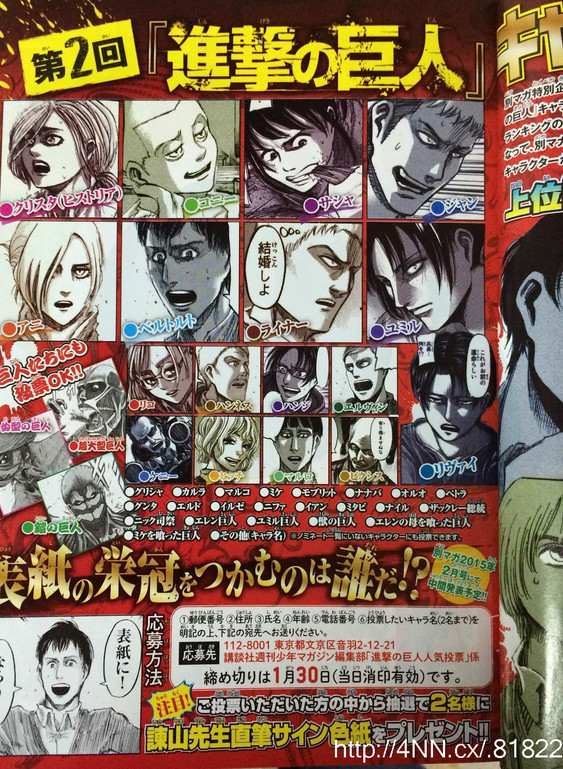 Isayama Reveals Which Attack on Titan Characters Are the Most Popular ...