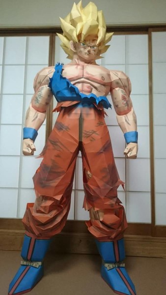 Near Life-Size Goku Shows Paper Can Be Powerful - Interest - Anime News ...