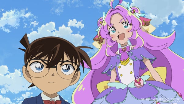 Screenshot from Detective Conan crossover episode with Star Detective Precure!
