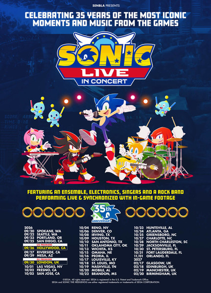 Concert poster for Sonic Live in Concert